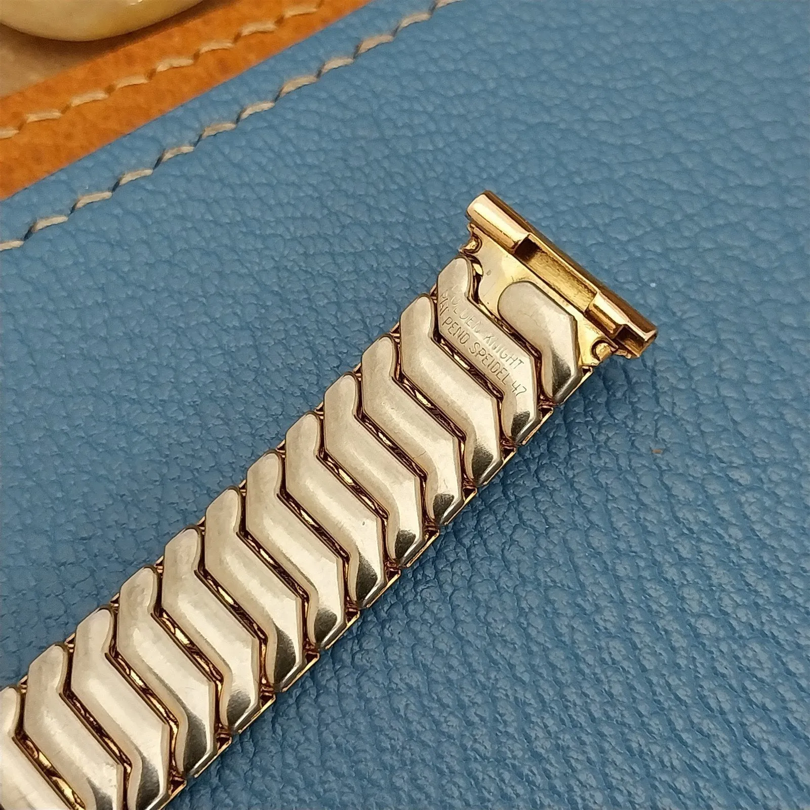 5/8" Speidel Golden Knight 10k Rose Gold-Filled Expansion nos Vintage Watch Band