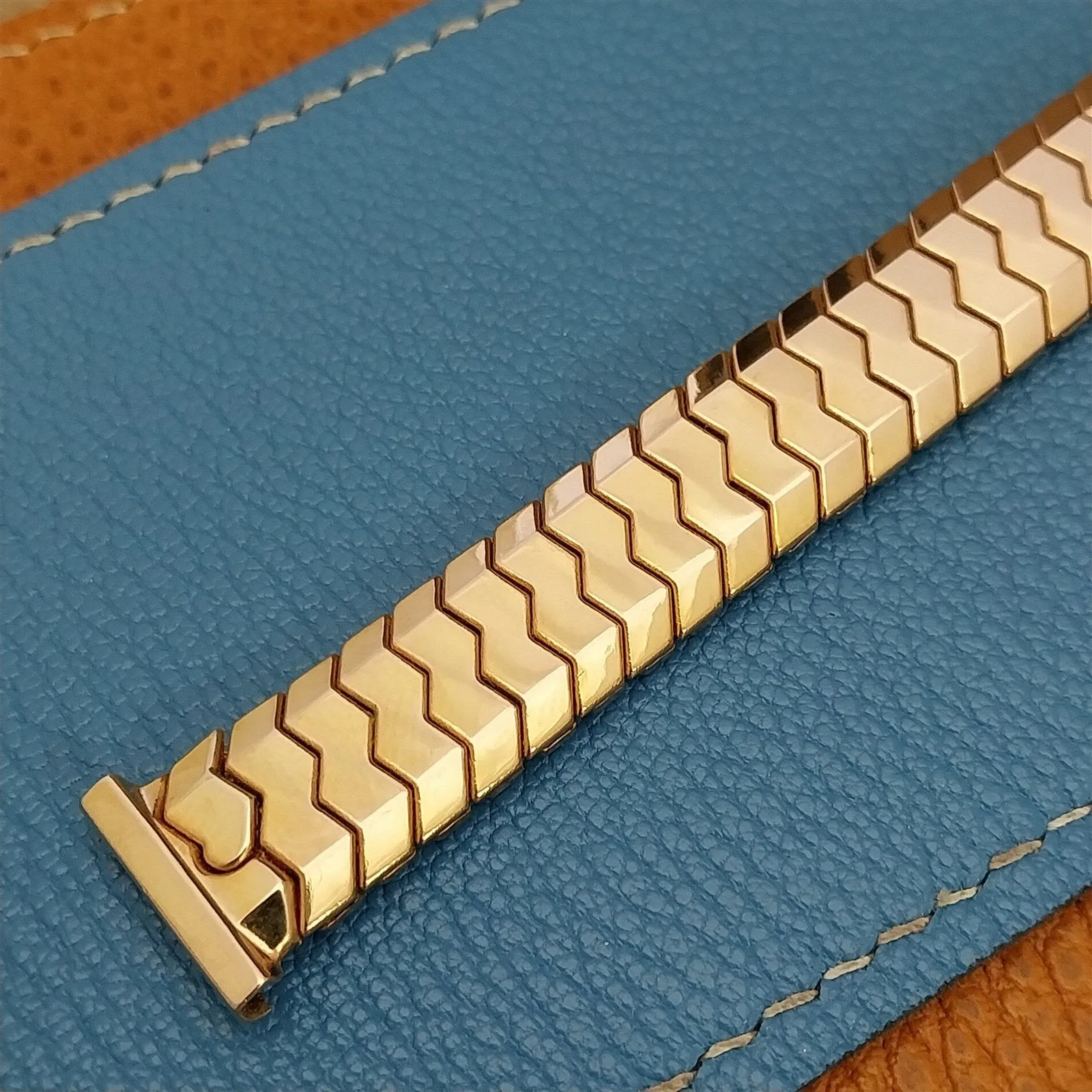 5/8" Speidel Golden Knight 10k Rose Gold-Filled Expansion nos Vintage Watch Band