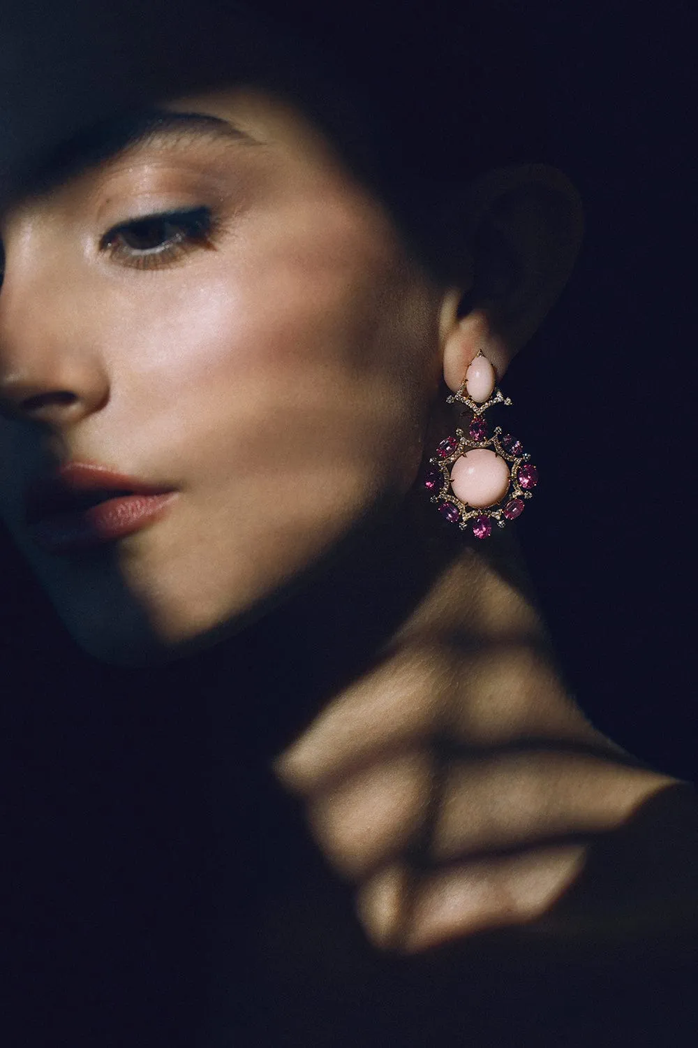 Angel Skin Coral and Pink Spinel Earrings