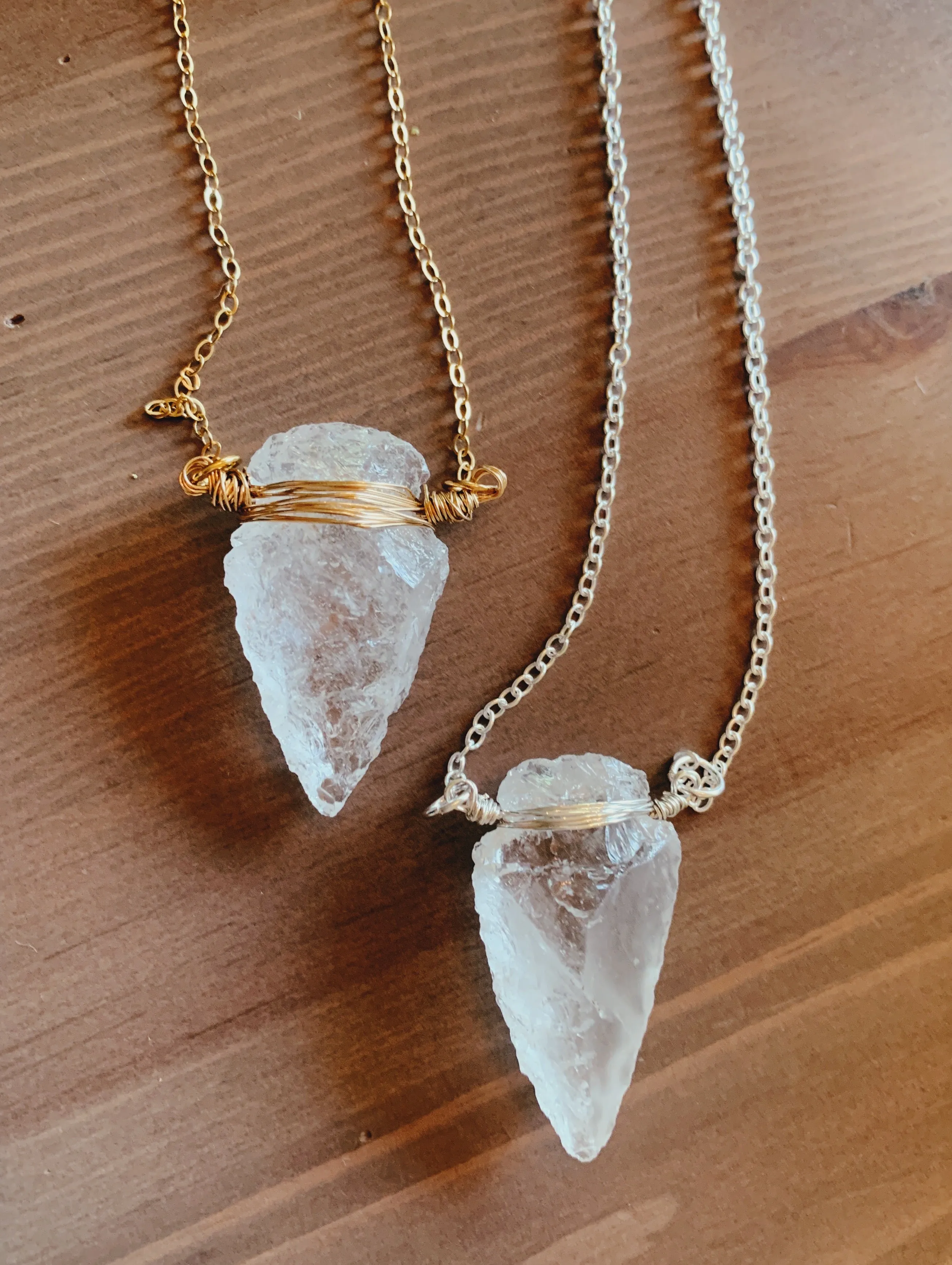 Arrowhead Necklace | Clear Quartz