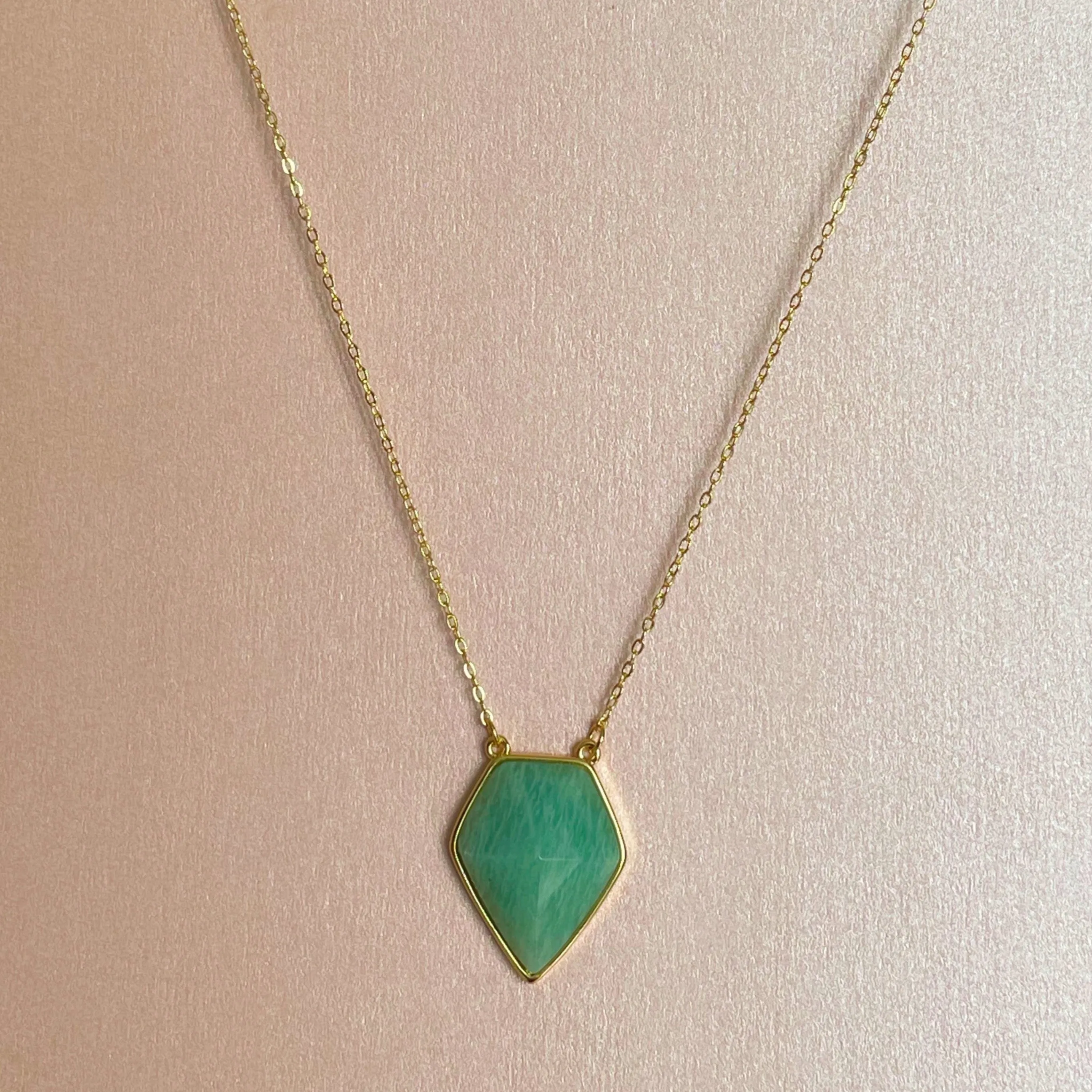 Athena Luxe Faceted Amazonite Necklace
