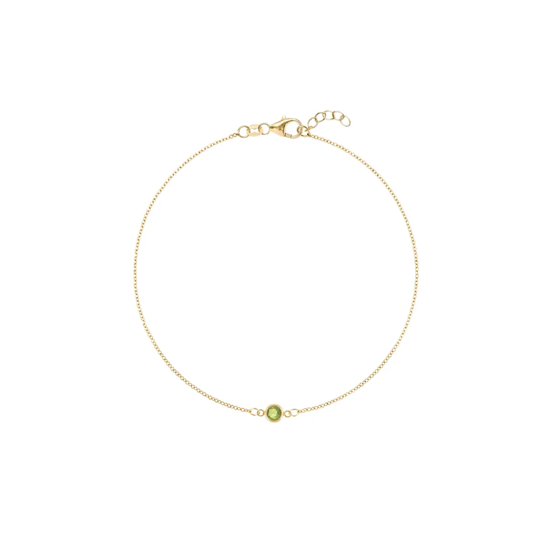 Bezel Gemstone Bracelet