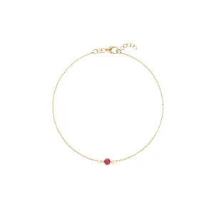 Bezel Gemstone Bracelet