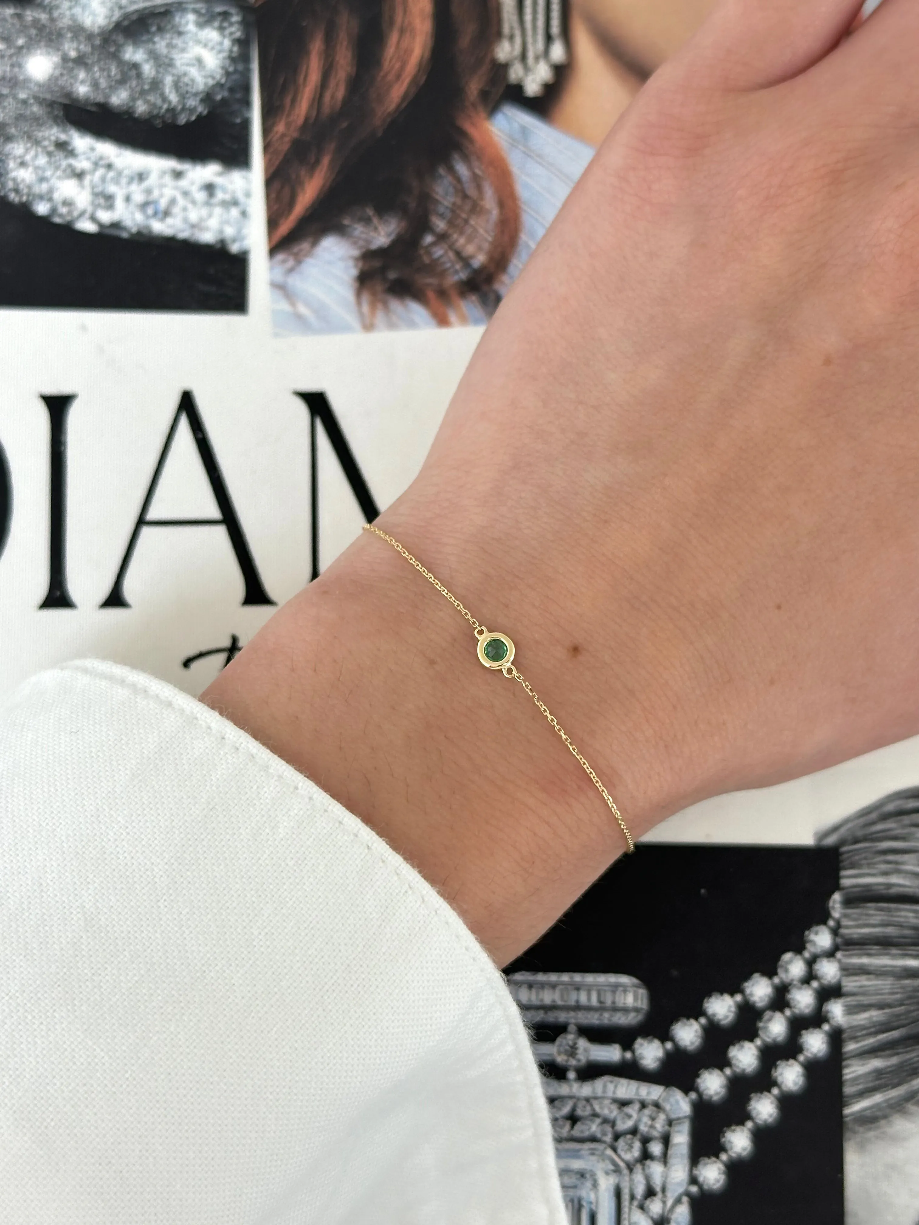 Bezel Gemstone Bracelet