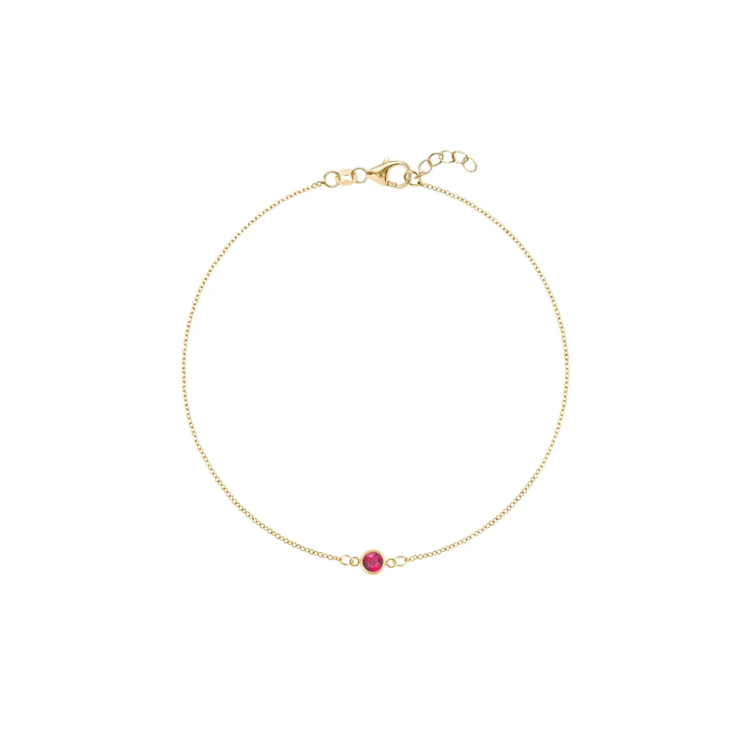 Bezel Gemstone Bracelet