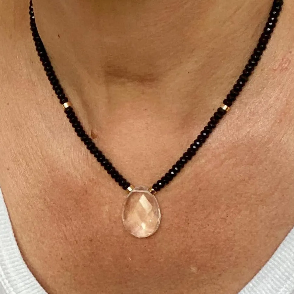Black Spinel Necklace - Tara
