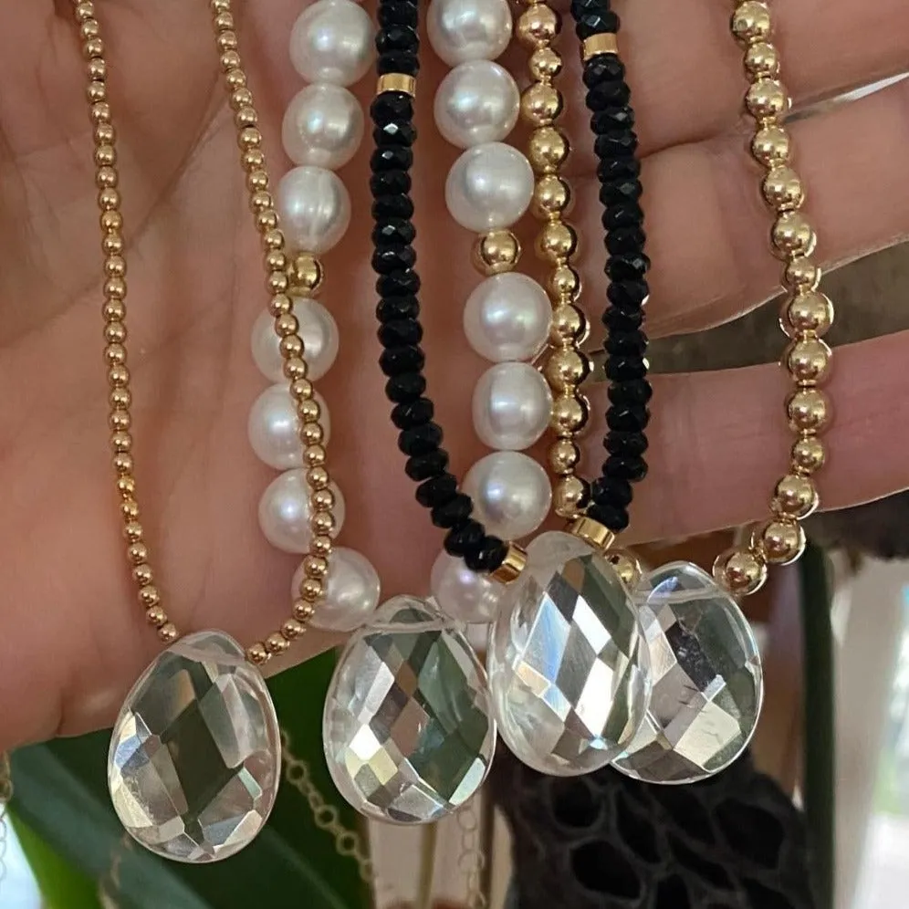 Black Spinel Necklace - Tara