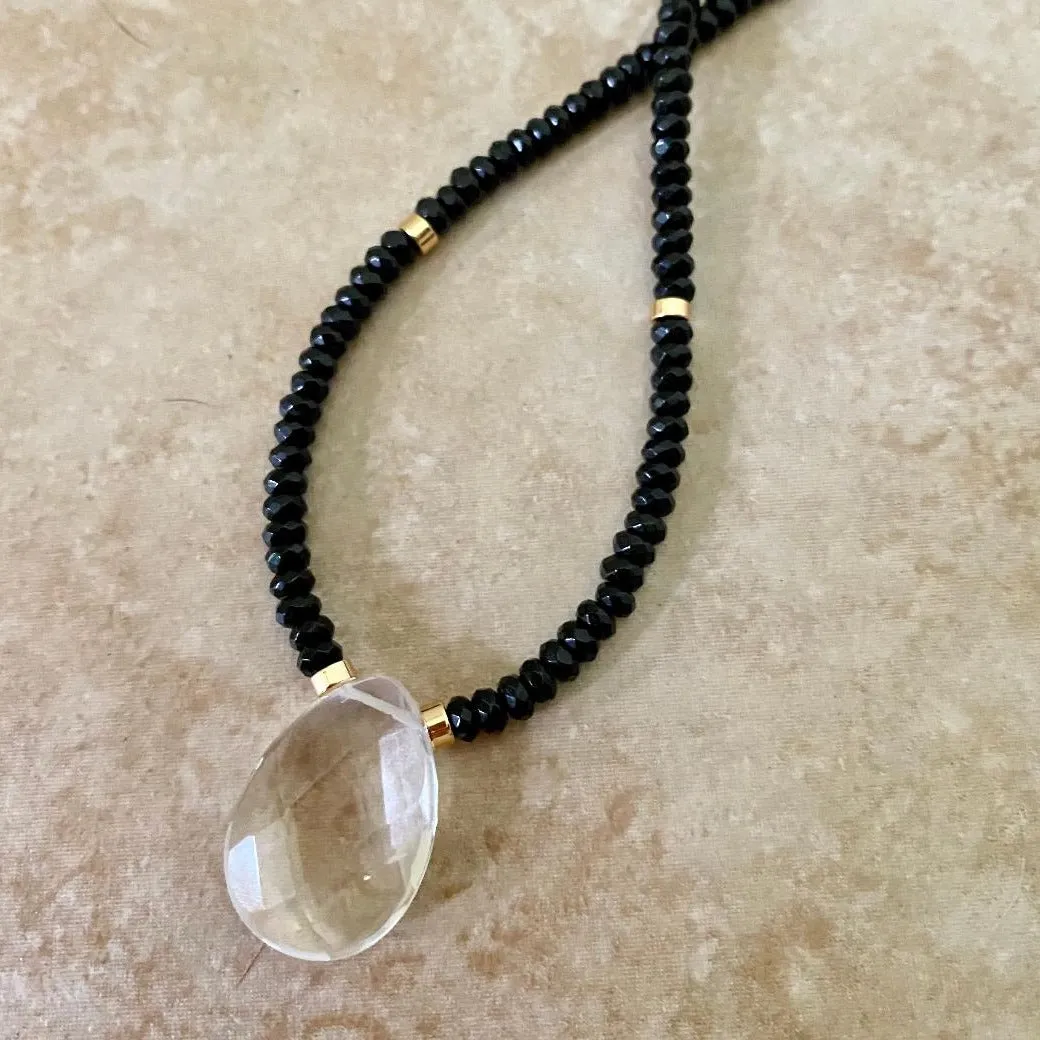 Black Spinel Necklace - Tara
