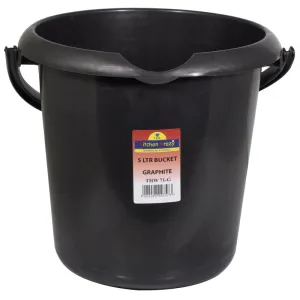 Bucket with Handle & Spout 5L Graphite