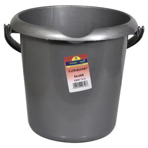 Bucket with Handle & Spout 5L Silver