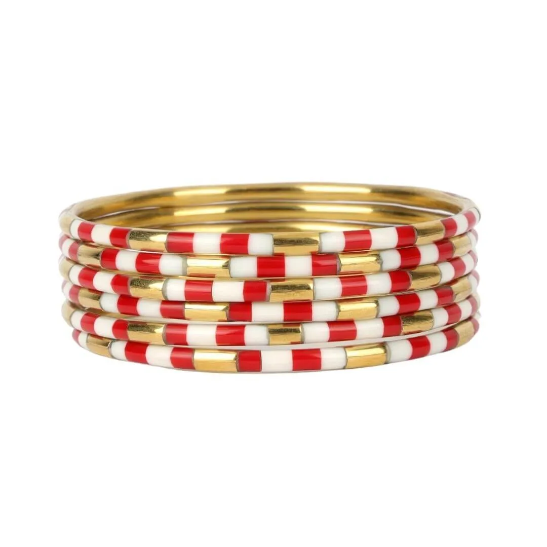 BuDhaGirl - Veda Bracelets - Red (Set of 6)