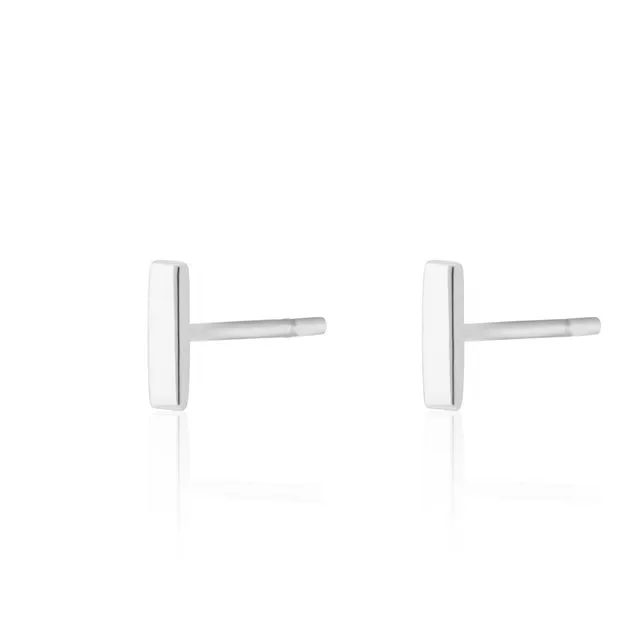 Dash Stud Earrings - Silver - SPESSS35