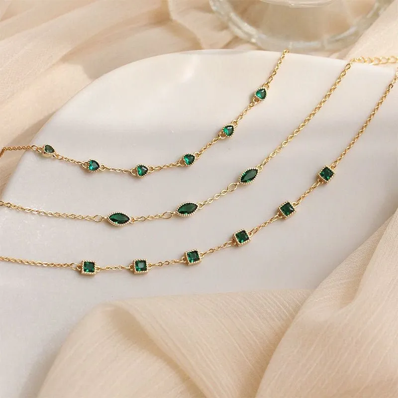 Emerald Bracelet (Solid Silver) - 3 Styles