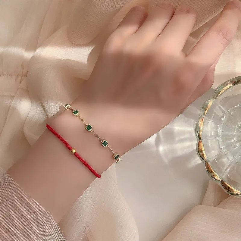 Emerald Bracelet (Solid Silver) - 3 Styles