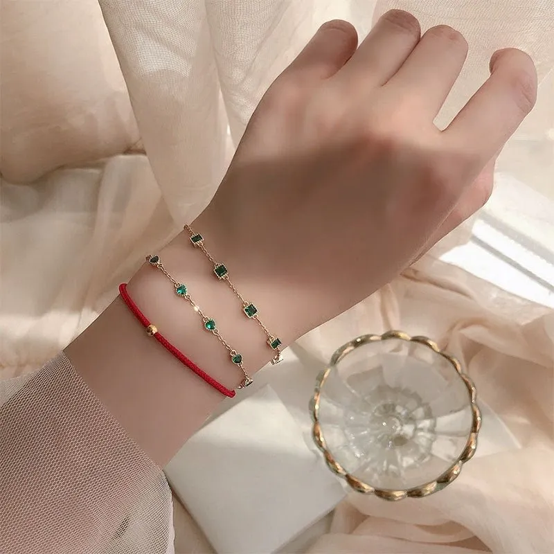 Emerald Bracelet (Solid Silver) - 3 Styles