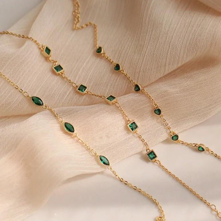 Emerald Bracelet (Solid Silver) - 3 Styles