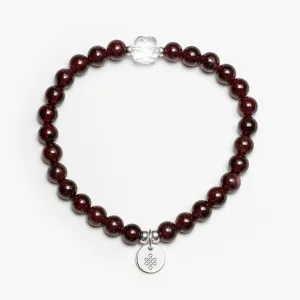 Garnet Crystal Gemstone Bracelet