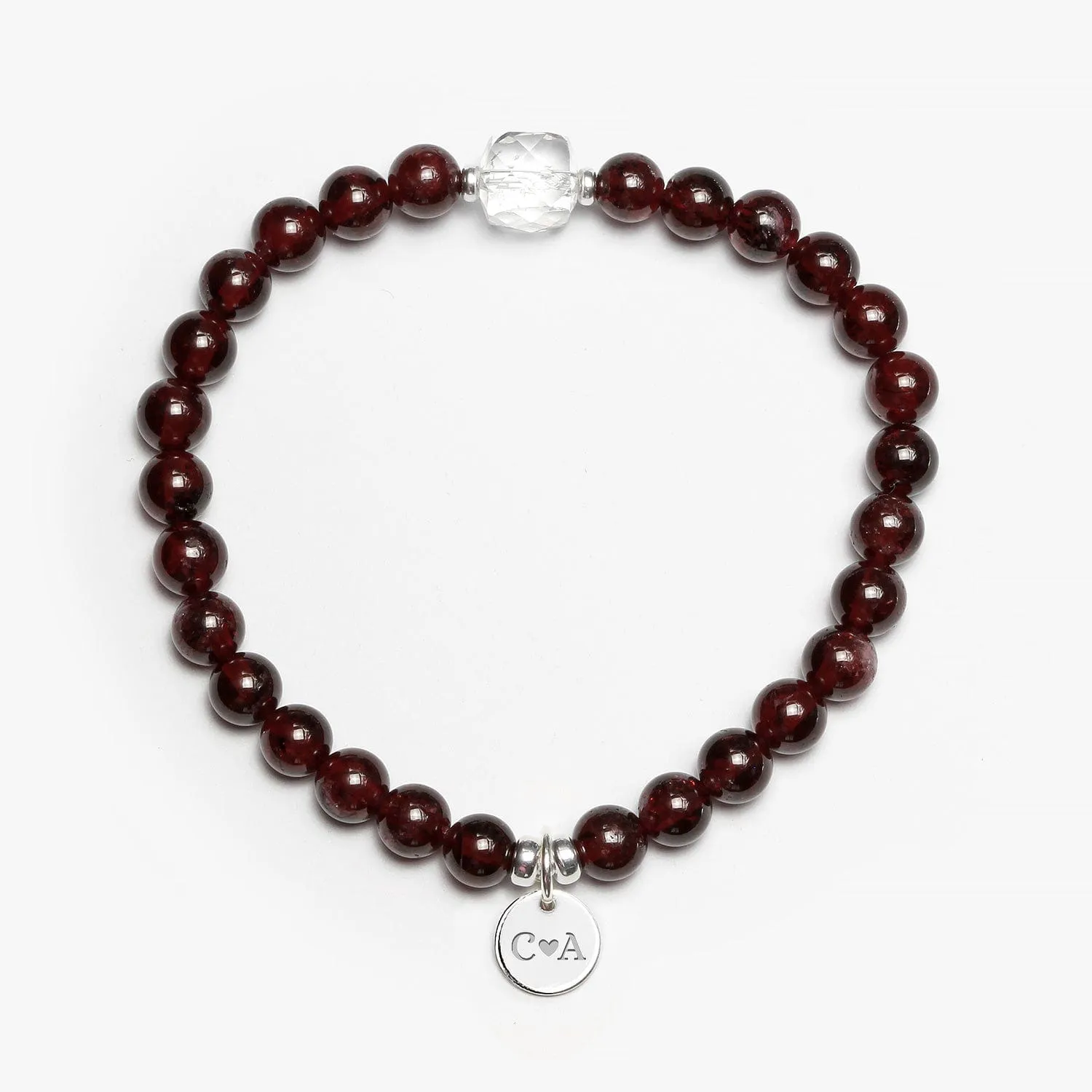 Garnet Crystal Gemstone Bracelet