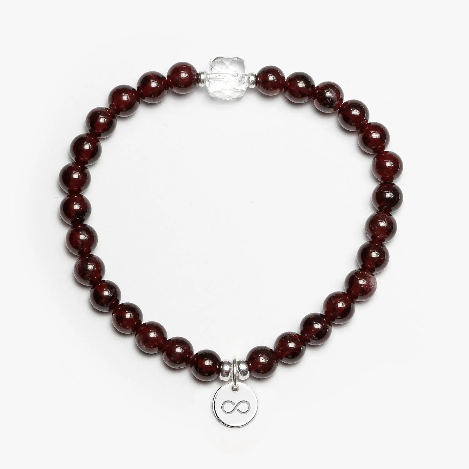 Garnet Crystal Gemstone Bracelet