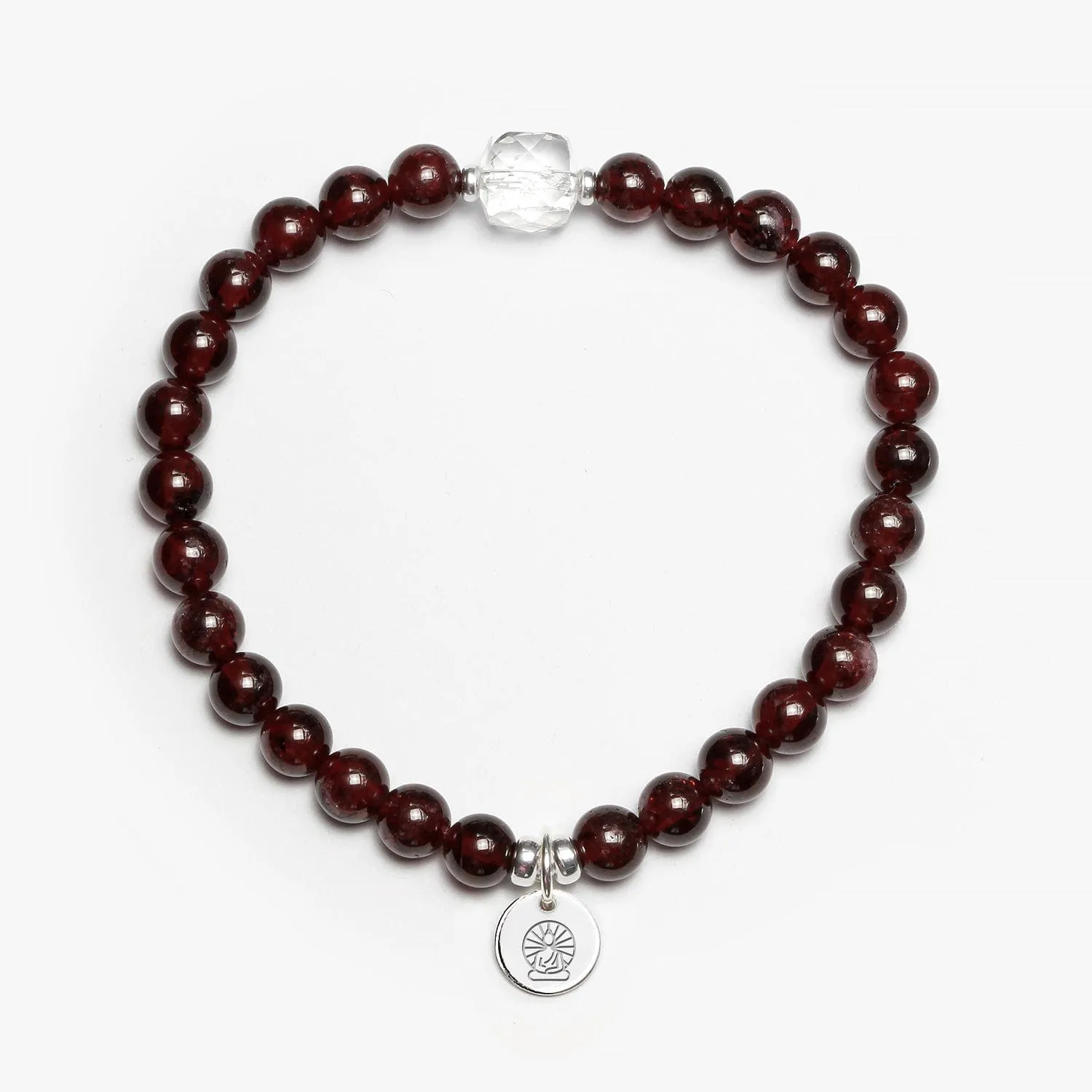 Garnet Crystal Gemstone Bracelet