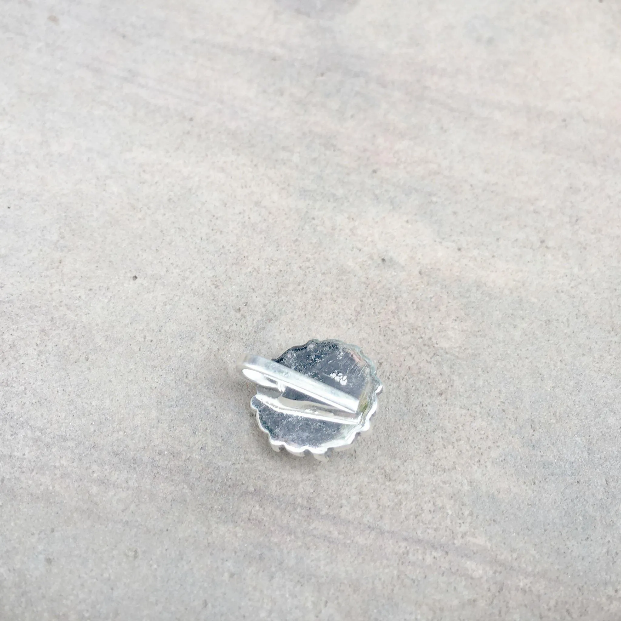 Garnet Phool Silver Nose Clip