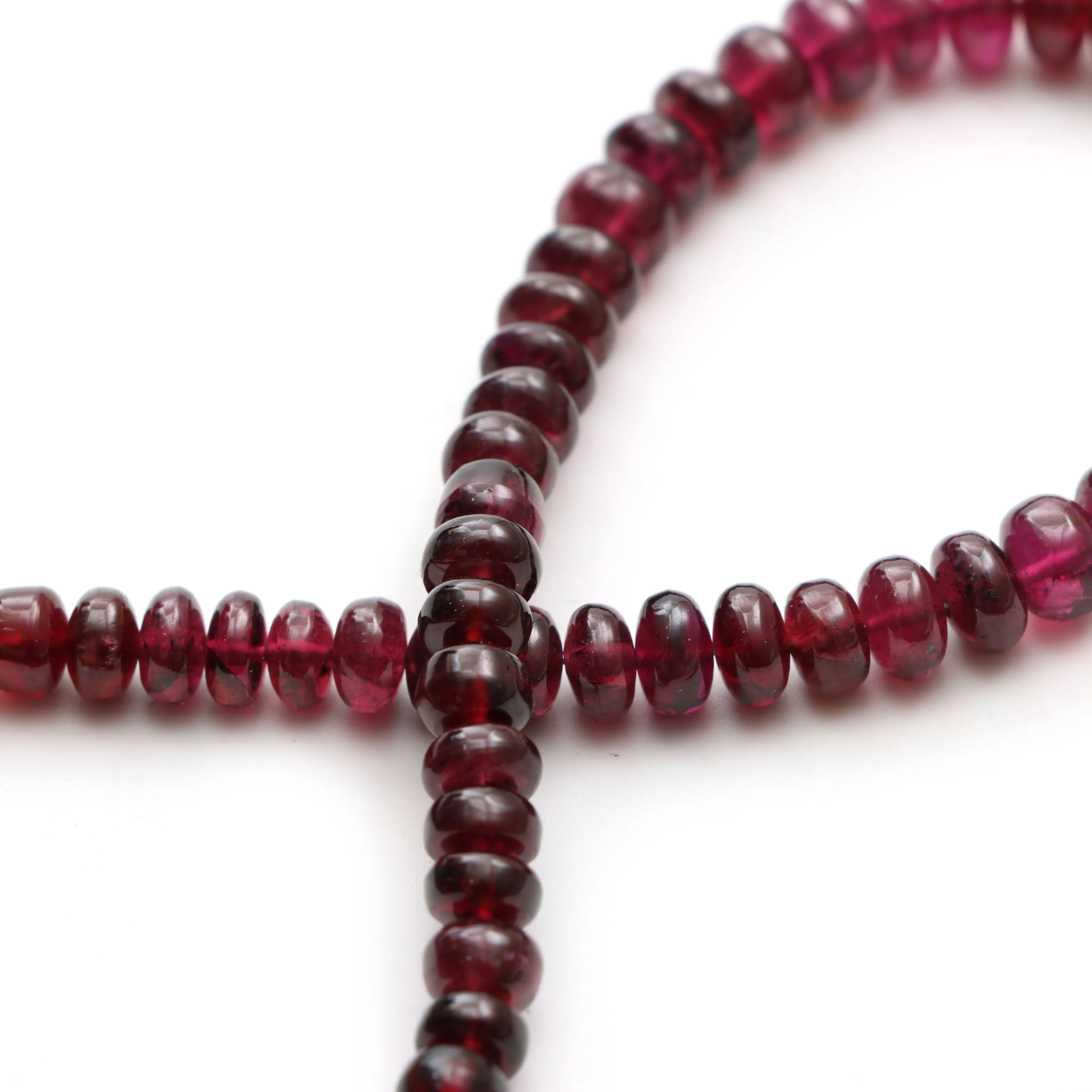 Garnet Smooth Rondelle Beads, 6 mm To 8 mm, Garnet Jewelry Making Beads , 18 Inches Full Strand, Price Per Strand