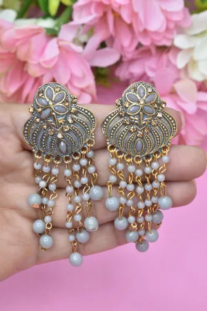 Golden Oxidized: Festive, Party, Wedding Statement Earrings