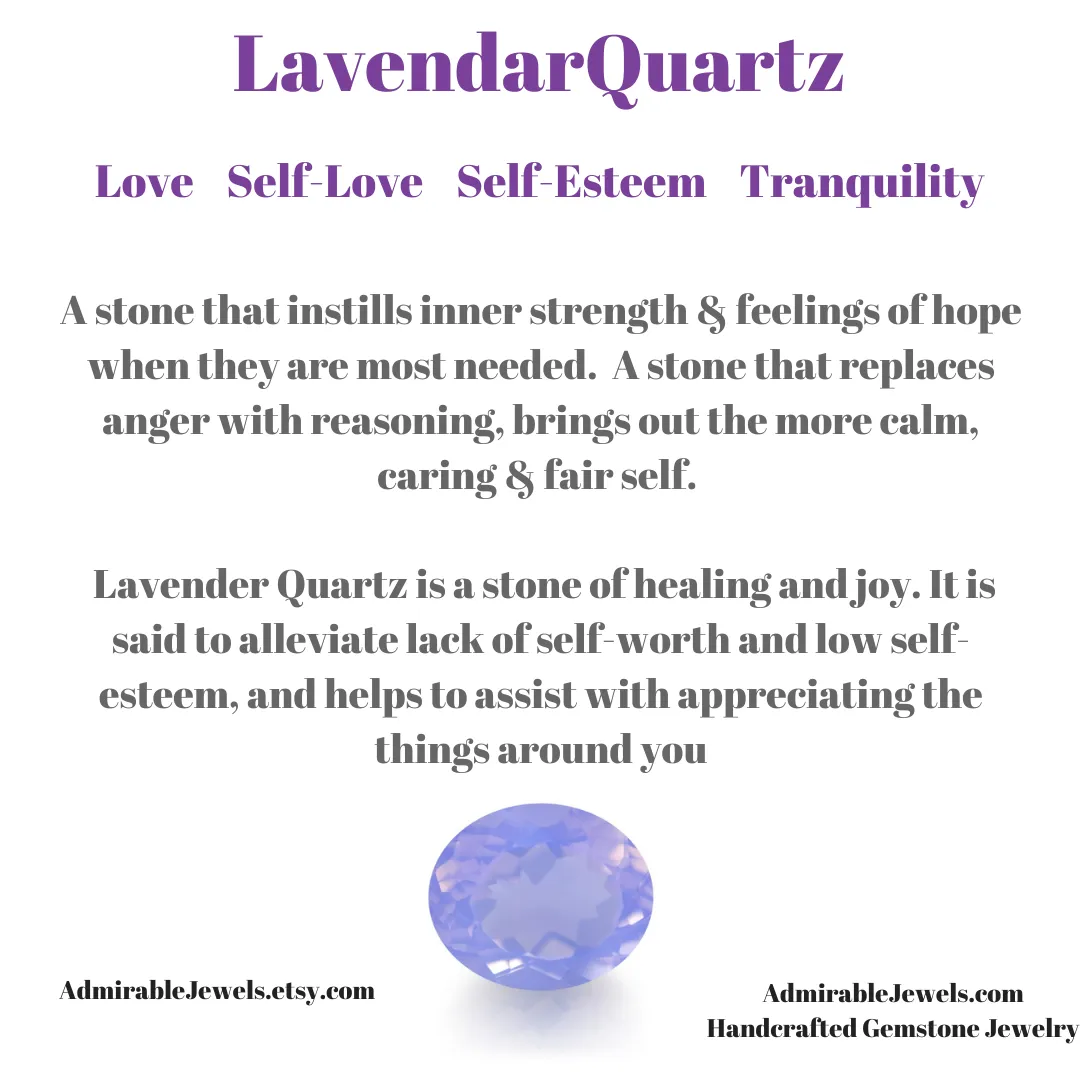 Lavender Quartz Briolette Pendant Necklace