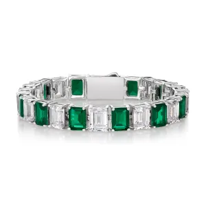 Lisa Marie Statement Bracelet in Green Emerald