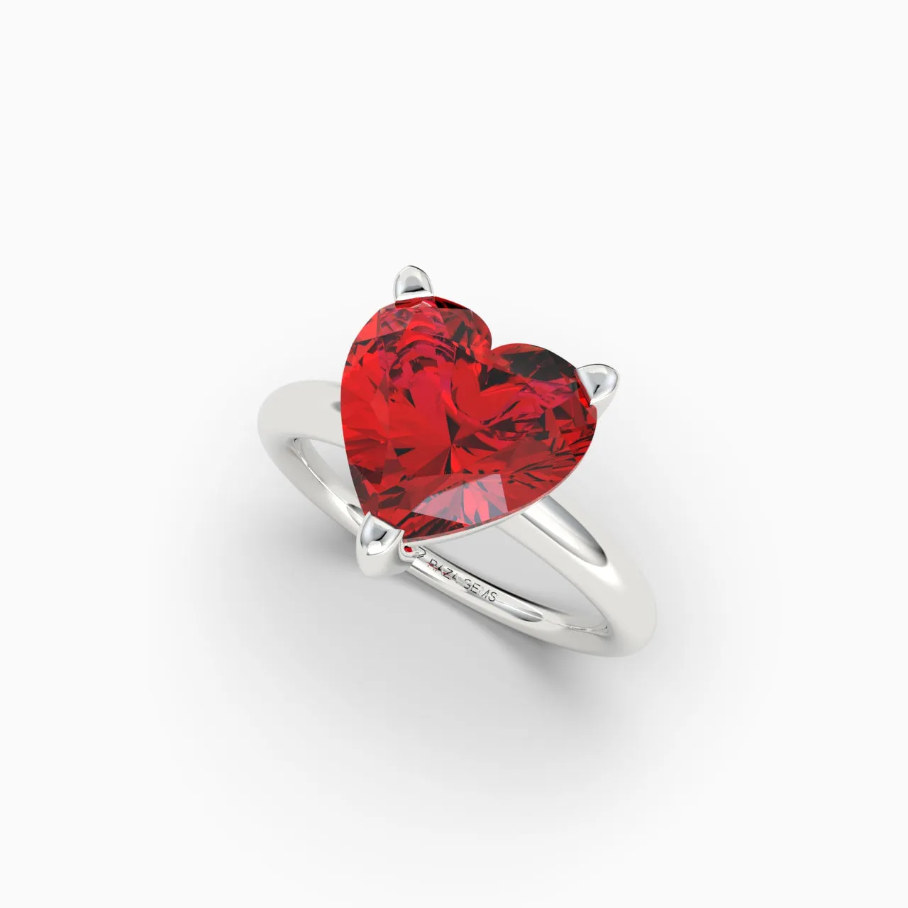 Natural Ruby Ring Heart Shape in 18K Gold - Vida