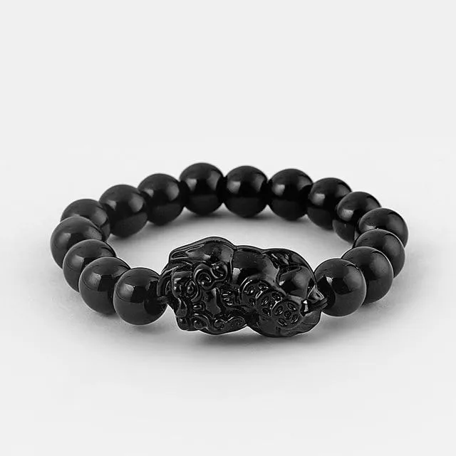 Pixiu Brave Troops Glass Beads Bracelet