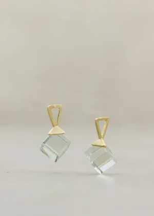 Prasiolite Cube Charm Set