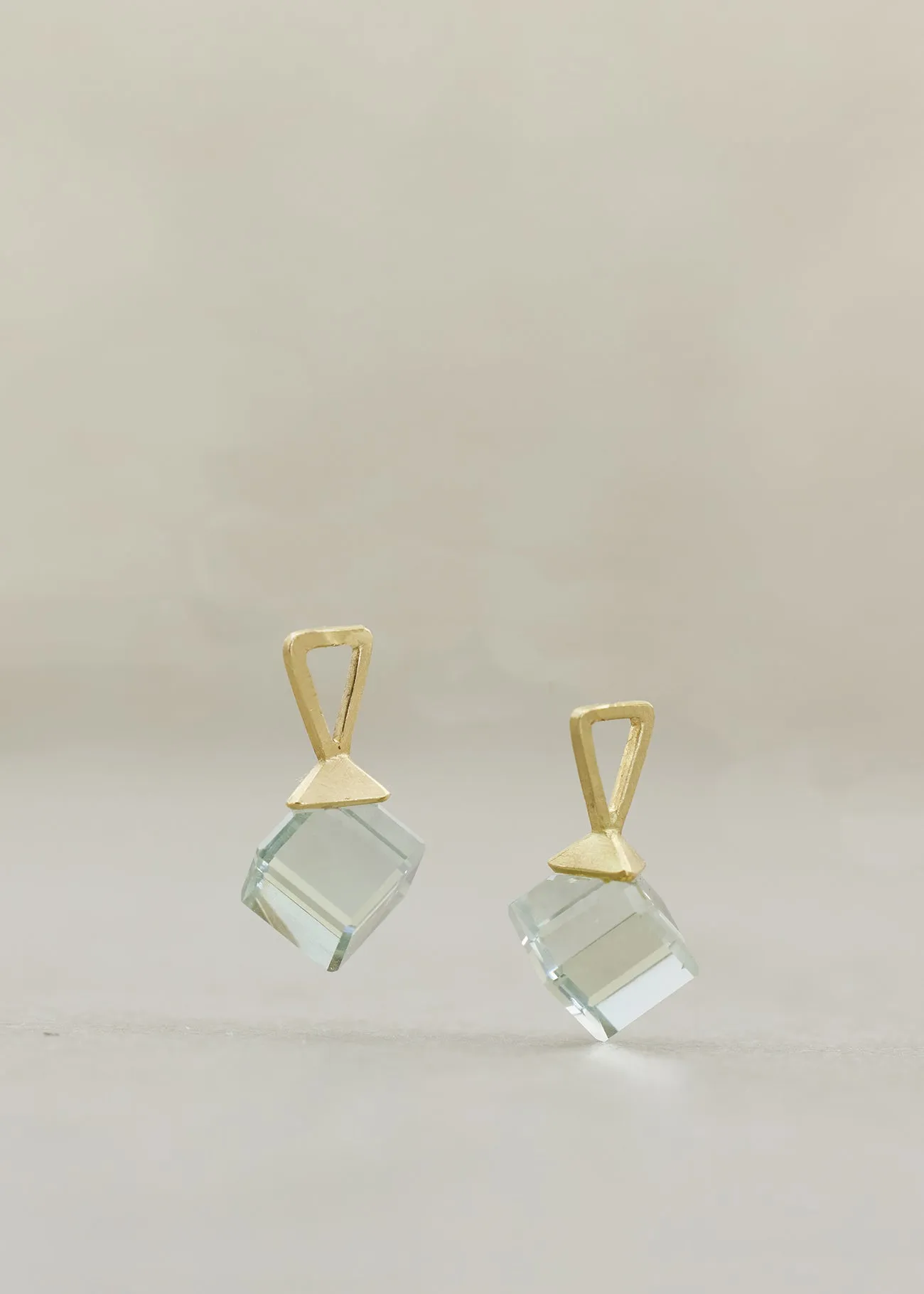 Prasiolite Cube Charm Set