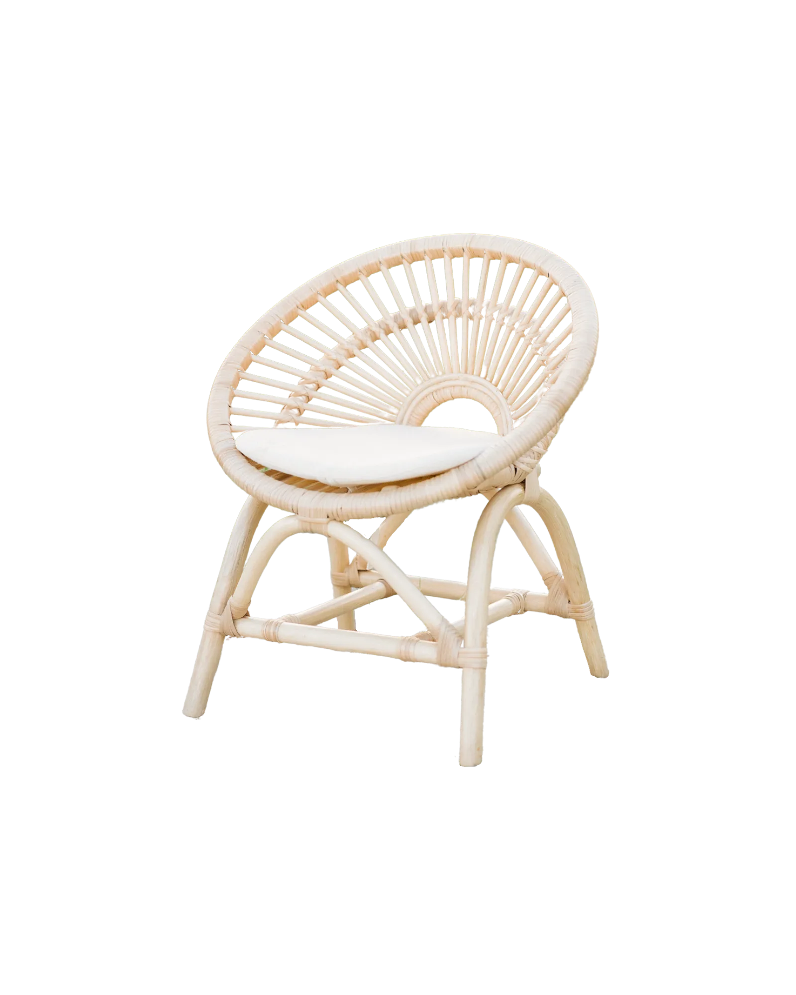 Rainbow Rattan Kids Chair - Natural