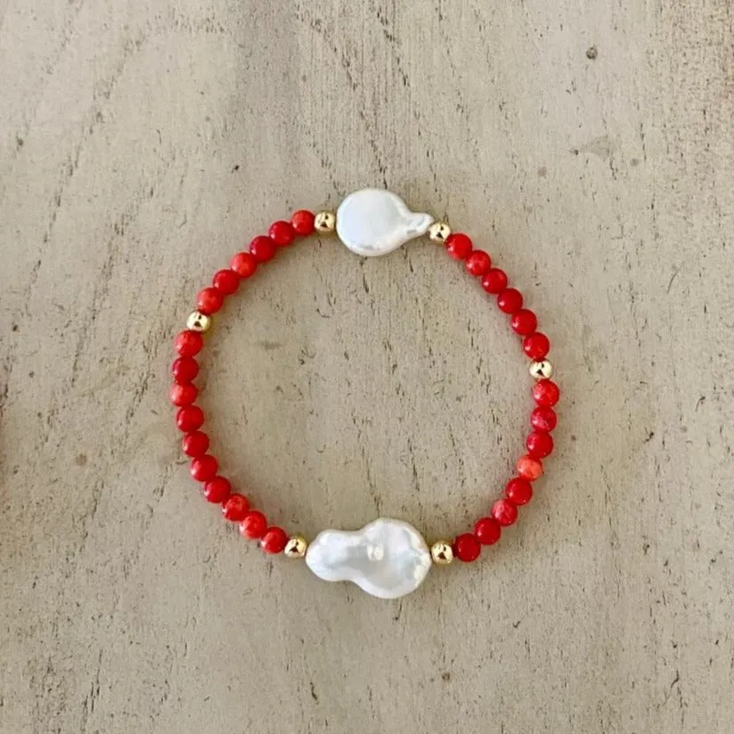 Red Coral Beads Mix