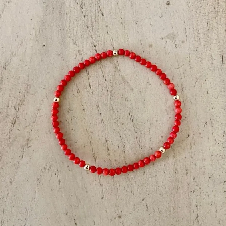 Red Coral Beads Mix