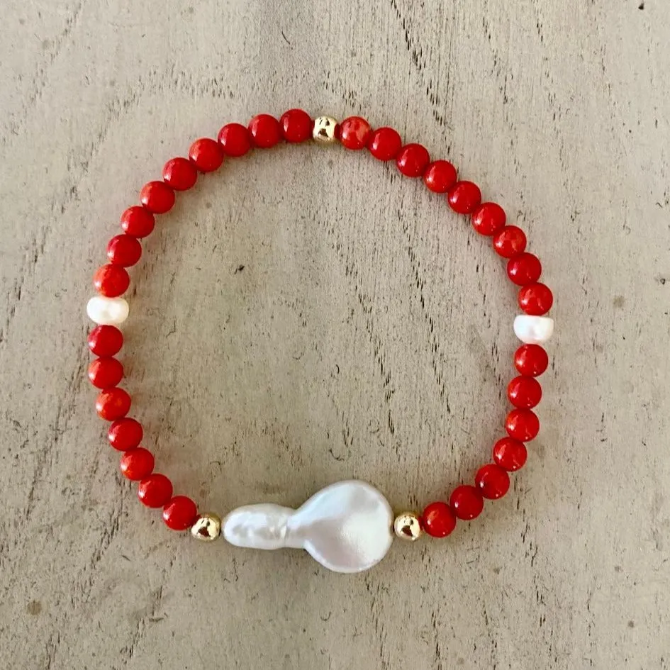 Red Coral Beads Mix