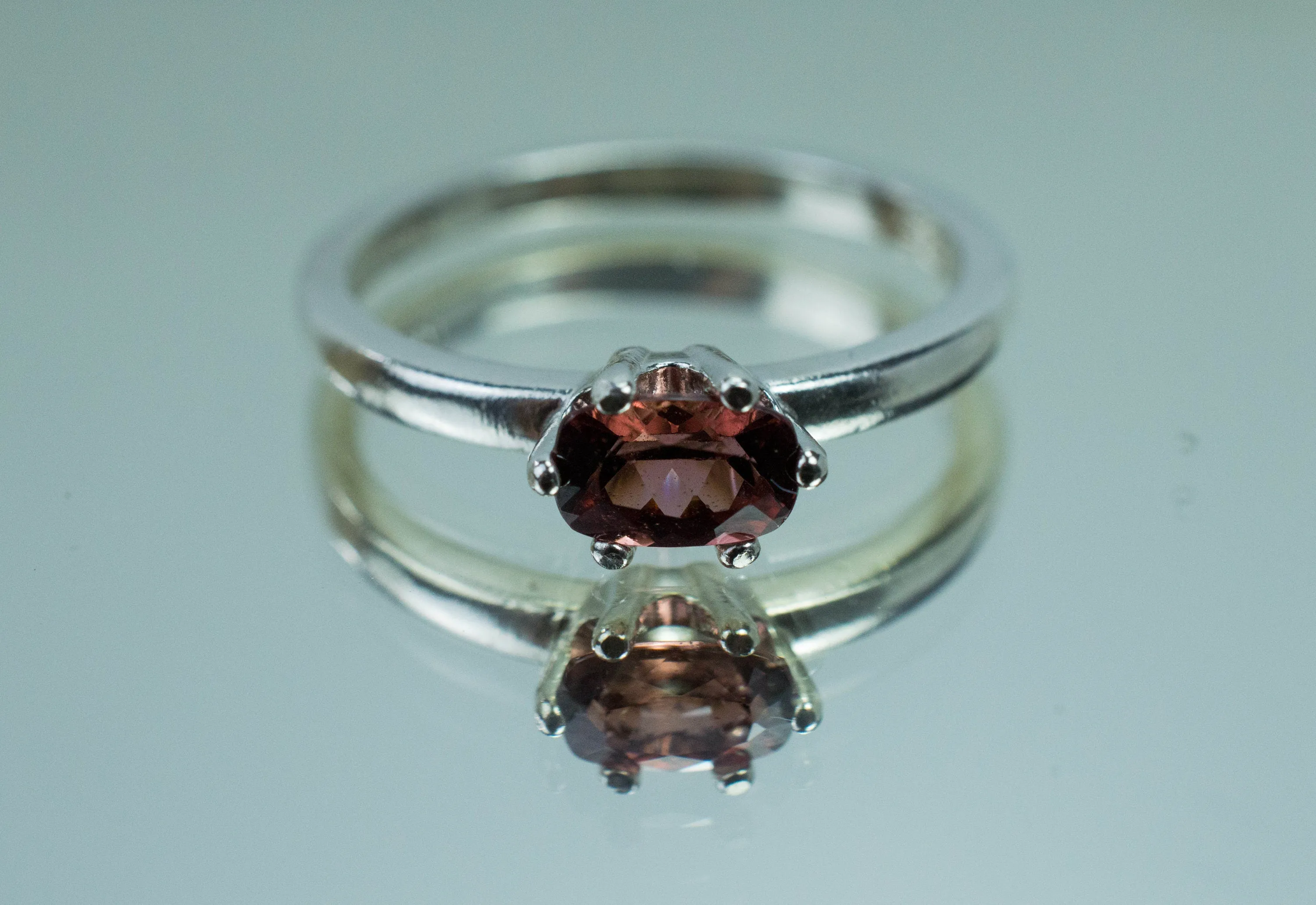 Rhodolite Garnet Ring; Genuine Untreated North Carolina Garnet; 0.620cts