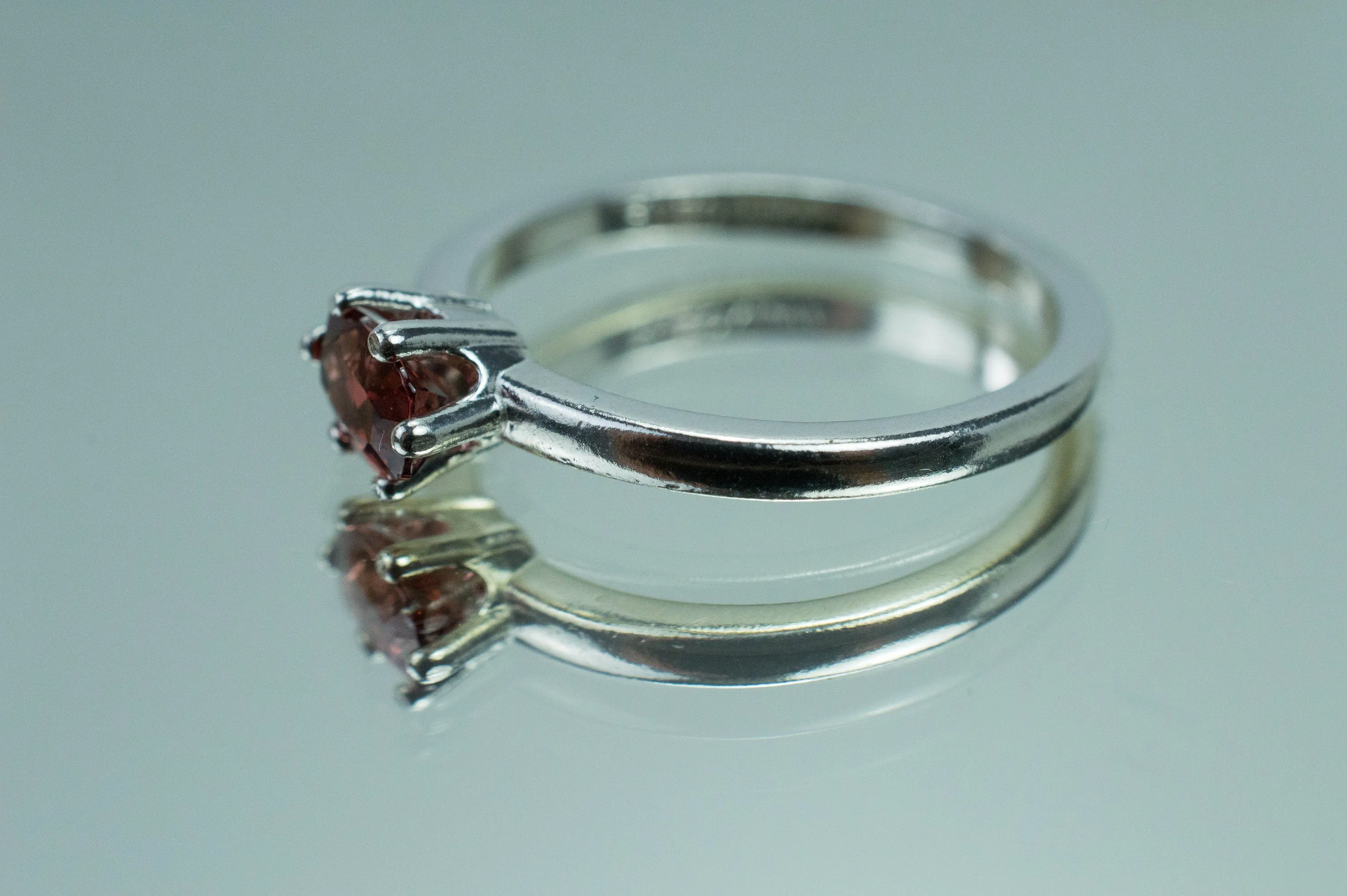 Rhodolite Garnet Ring; Genuine Untreated North Carolina Garnet; 0.620cts