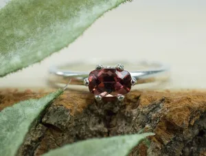 Rhodolite Garnet Ring; Genuine Untreated North Carolina Garnet; 0.620cts