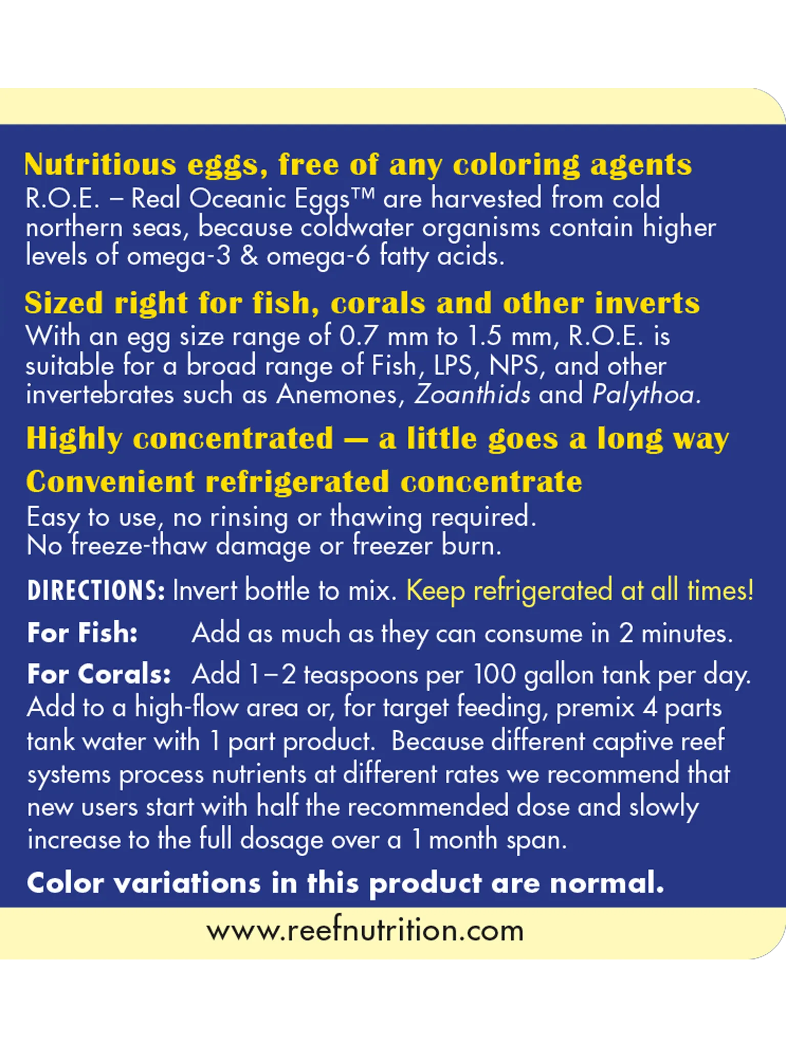 R.O.E.™ - Real Oceanic Eggs