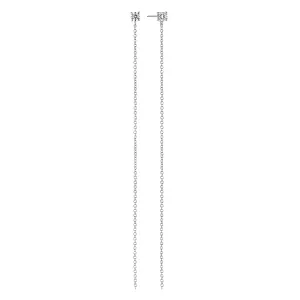 Silver Simply Stunning Long Drop Earrings
