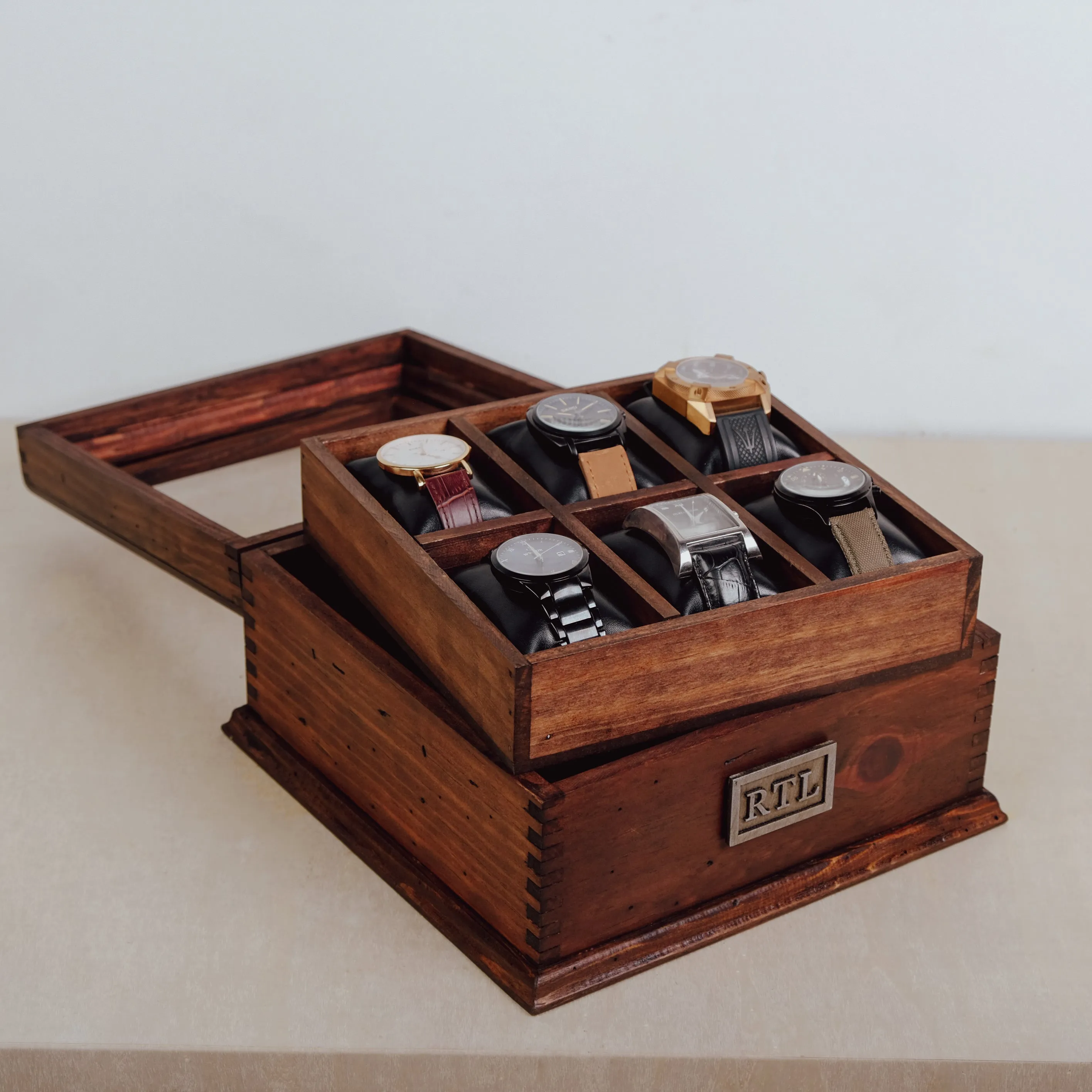 Watch Box with Secret Compartment N.6