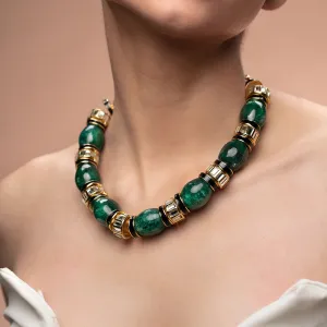 Zeenat Green Quartz Necklace